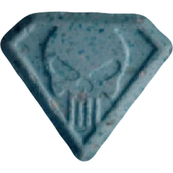 Comprimé Punisher — MDMA 130mg; 4-CMC 12mg — Vienna, Austria