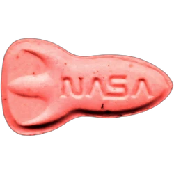 Comprimé NASA — Caffeine 1mg; 2C-B 5mg — Barcelona, Espagne