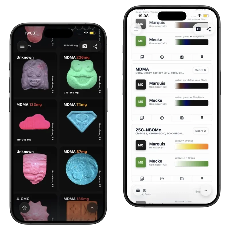 Application DrugsPRO : alertes sur les comprimés et identification des substances par réactifs