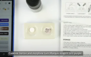 Instructions du test au réactif de Marquis