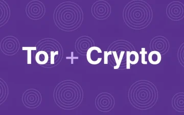Bannière violette Tor et crypto à anneaux concentriques pour les sites onion de PRO Test
